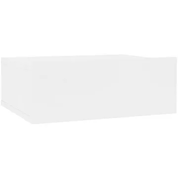 Nástenný nočný stolík biely 40 × 30 × 15 cm drevotrieska (800306)