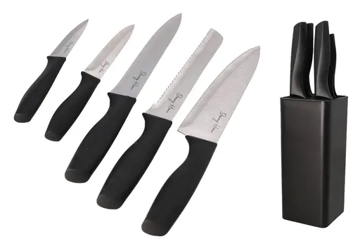 MAKRO - Nože v stojane sada 5ks