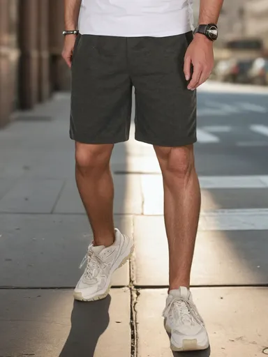 Pánske tmavošedé kraťasy Dstreet SX2475