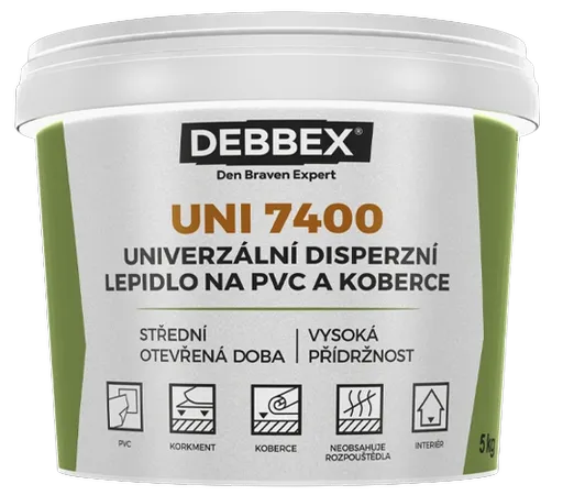 DEN BRAVEN UNI 7400 - Lepidlo na PVC a koberce 1 kg svetlo béžová