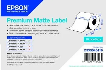 Epson label roll, normal papier, 102mm