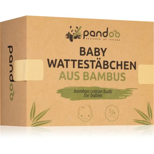 Pandoo Bamboo Cotton Buds for Babies vatové tyčinky 55 ks