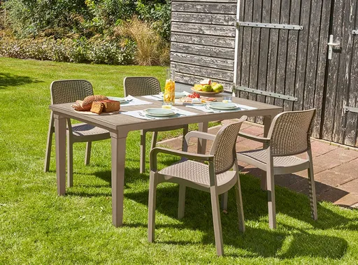 Elvisia Záhradný set REMY 4 + 1 | cappuccino