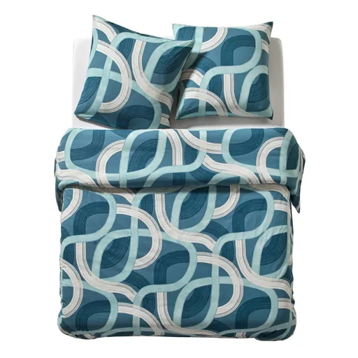 Bavlnená posteľná bielizeň Ulysse s grafickým vzorom