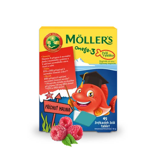 Möller’s - Omega 3 Želé rybičky, 45 želé tablet