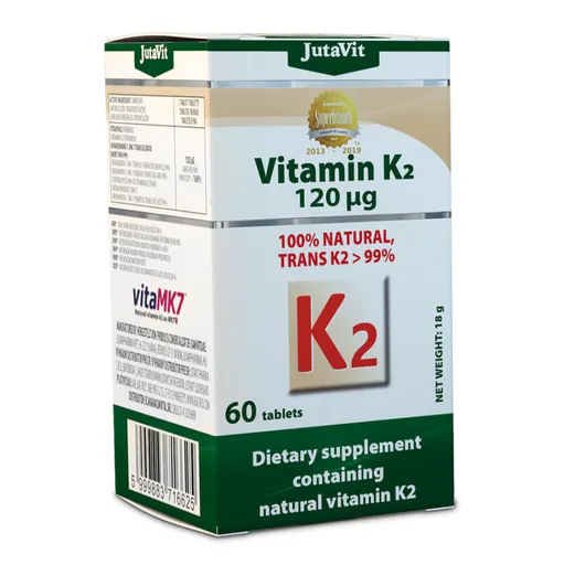 JUTAVIT Vitamín K2 prírodný 120 mcg 60 tabliet