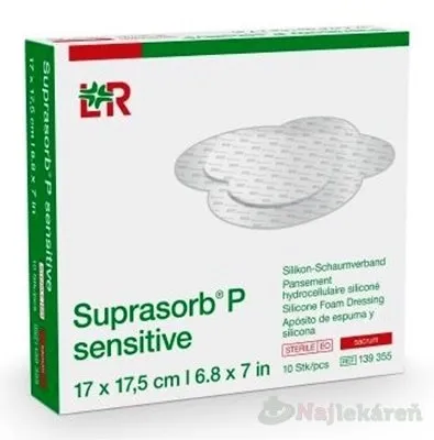 Suprasorb P Sensitive silikónový penový obväz sakrálny 17 x 17,5 cm 10 ks
