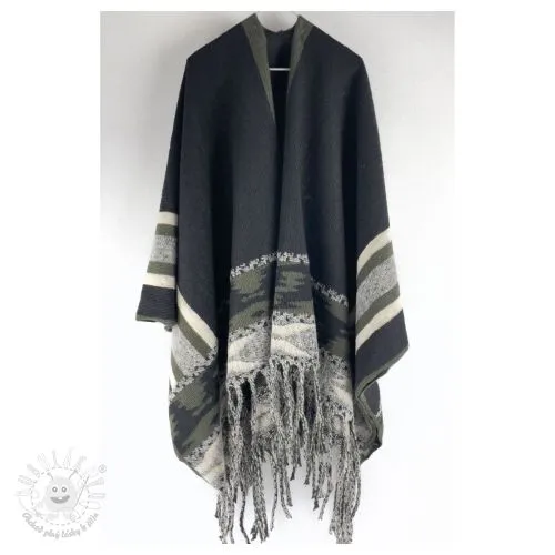 Poncho PRATO boiled wool design C
