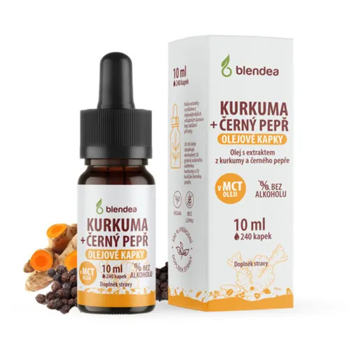 BLENDEA Kurkuma + čierne korenie olejové kvapky 10 ml
