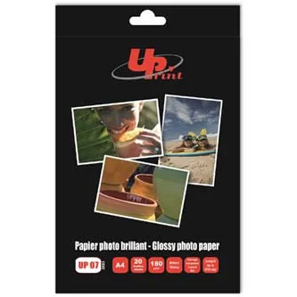UPrint Glossy photopaper, foto papier, lesklý, biely, A4, 180 g/m2, 20 ks, atramentový, DOPREDAJ