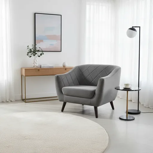 Signal Kreslo MOLLY VELVET 1 | sivá