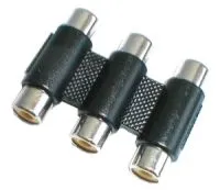 Spojka CINCH kábel/ 3xzdierka-3xzdierka