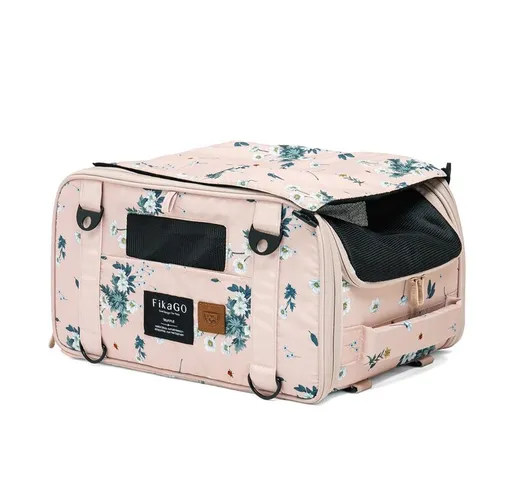 FIKAGO Nosič cestovný pre psov a mačky Truffle Arctic Flowers