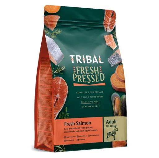 TRIBAL Fresh Pressed Salmon Adult granule pre psov 1 ks, Hmotnosť balenia (g): 12 kg