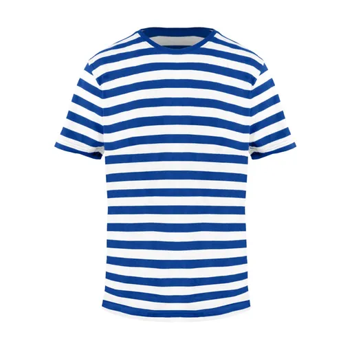 Mantis Pánske pásikavé tričko - Kráľovská modrá / biela | XL