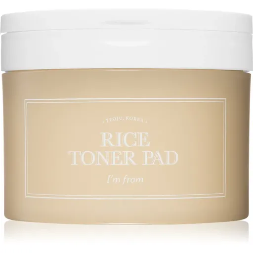 I'm from Rice Toner Pad tonizačné vankúšiky pre rozjasnenie a vyhladenie pleti 60 ks