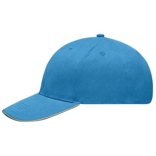 Myrtle Beach (Daiber) Reklamná šiltovka Sandwich MB6541 - Tyrkysová / béžová | uni