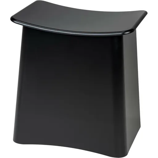 Wenko Kúpeľňová stolička s priestorom na bielizeň Wing, čierna, 45 x 33 x 48 cm