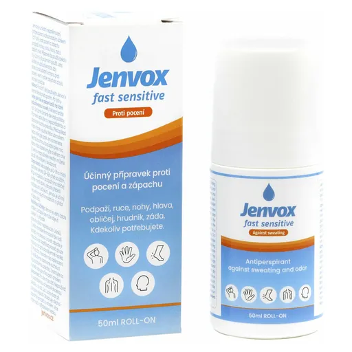 JENVOX Fast Sensitive Roll-on Proti poteniu a zápachu 50 ml