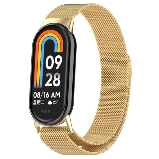 MILANESE Kovový remienok pre Xiaomi Smart Band 10 / 9 / 8 zlatý