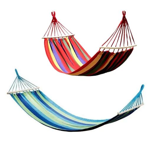 Hojdacia bavlnená sieť 270x150cm, pre až 2 osoby, nosnosť 200kg, Modro-zelená