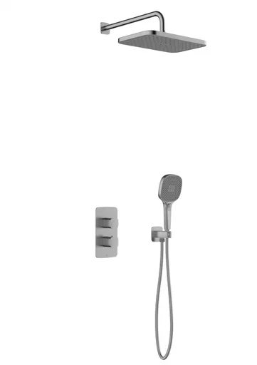 KFA - Súprava sprchová Malaga, termostatická, podomietková, PVD gun metal grey 5759-501-61