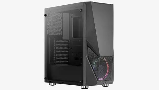 AEROCOOL skriňa Zauron Saturn FRGB ML G, Mid tower, 2x USB 3.0, 2x audio, 1x 120mm FRGB Fan, bez zdroja