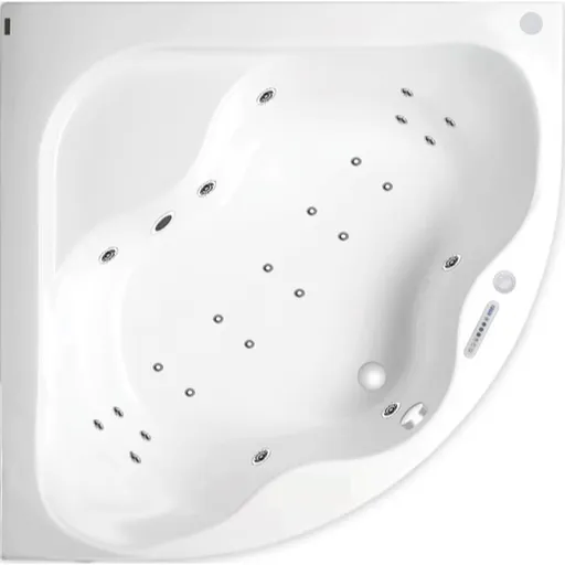 Masážna vaňa SIKO Samanta 140x140 cm LUXUS akrylát ľavá aj pravá SIKOHMLSM140