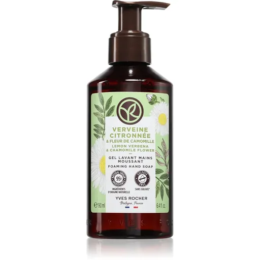 Yves Rocher Lemon Verbena & Chamomile Flower tekuté mydlo na ruky vône citrónová verbena & kvet harmančeka 190 ml