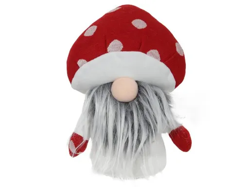 HIT Plyšová figúrka vianočný škriatok muchotrávka 20cm