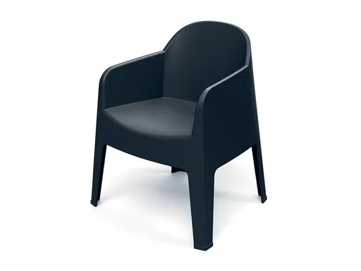 Stolička záhradná MILANE 680x600x805mm - uhoľná