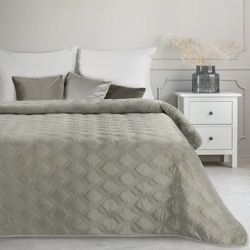 ArtFir Prikrývka na posteľ SOFIA 5 | strieborná 200 x 220 cm