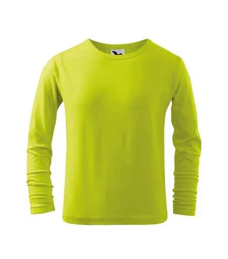 MALFINI Detské tričko s dlhým rukávom Long Sleeve - Limetková | 146 cm (10 rokov)