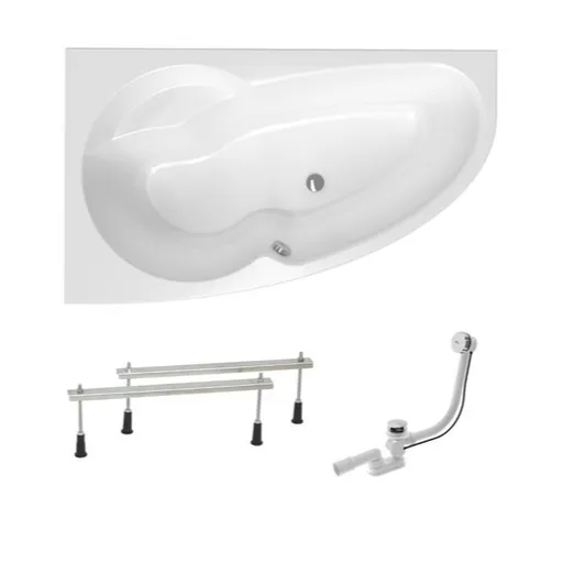 Asymetrická vaňa Laguna Luiza 160x95 cm akrylát ľavá SIKOLU1600LAN