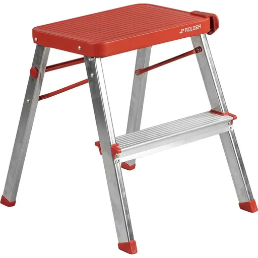 Rolser Domáce skladacie schodíky Taburete, 2 stupne, oranžová