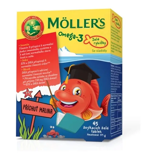MÖLLER´S Omega 3 želé rybičky 45 ks
