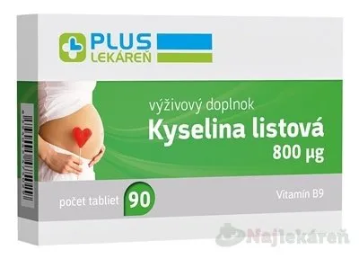 Plus Lékáreň Kyselina listová 800 μg 90 tabliet