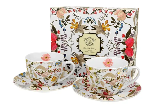 DUO - Sada priateľská 2 šálky a 2 podšálky Kilburn white 280ml, porcelán