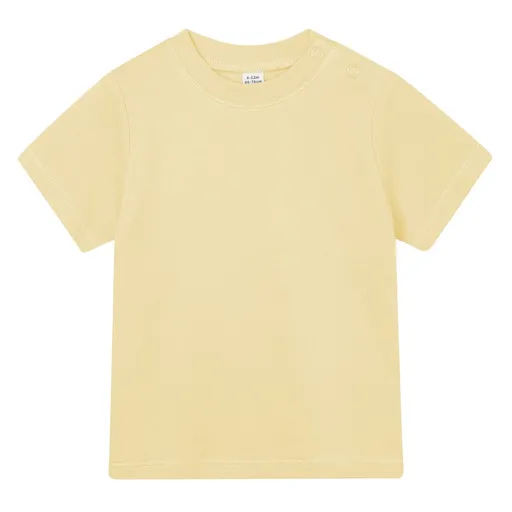Babybugz Jednofarebné dojčenské tričko - Jemne žltá | 18-24 mesiacov