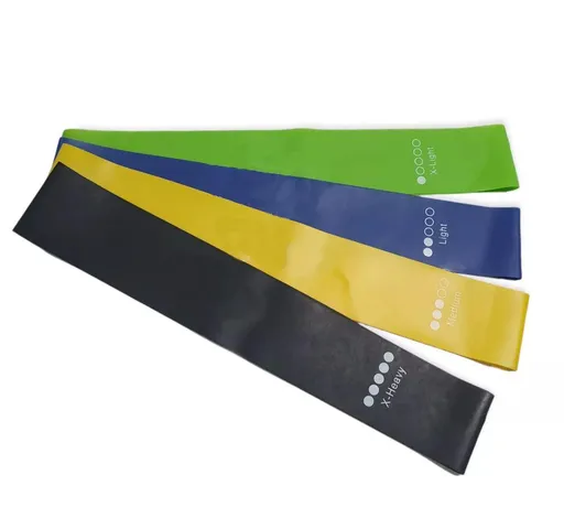 Súprava fitness odporových gúm, 4 ks