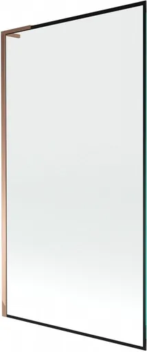 MEXEN/S - Next L vaňová zástena FIX 100 x 150, čierna vzor, ružové zlato 895-100-000-03-70-60