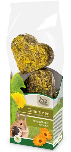 JR FARM Grainless malé srdiečka pre králiky a hlodavce - Nechtík 105g