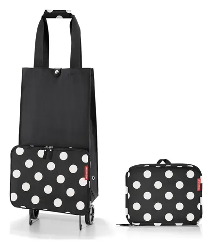 Skladacia nákupná taška na kolieskach Reisenthel Foldabletrolley Dots White