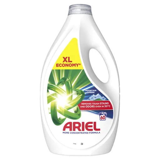 ARIEL Mountain Spring tekutý prací prostriedok 60 praní 2,7 l