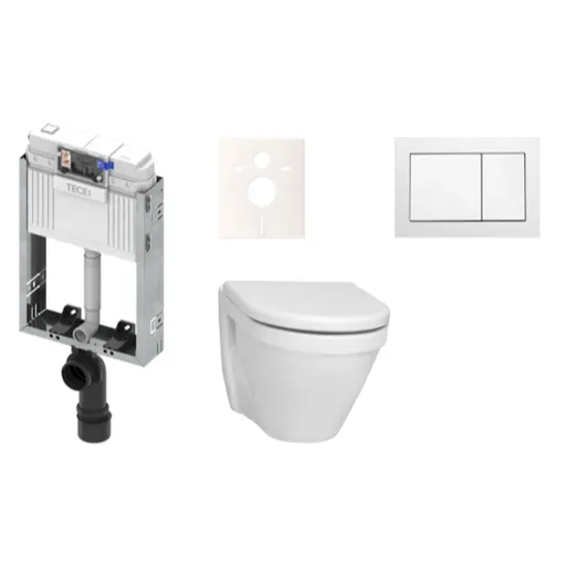 Cenovo zvýhodnený závesný WC set TECE na zamurovanie + WC Vitra S50 KMPLS50T
