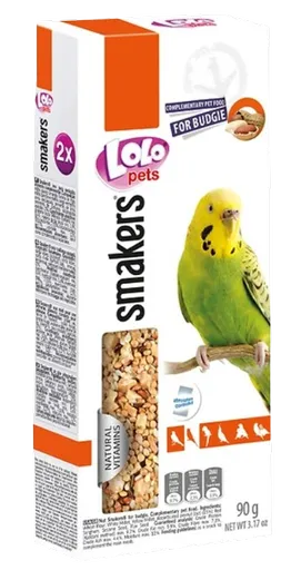 Lolo Pets Smakers tyčinky pro andulky - orechy 90 g