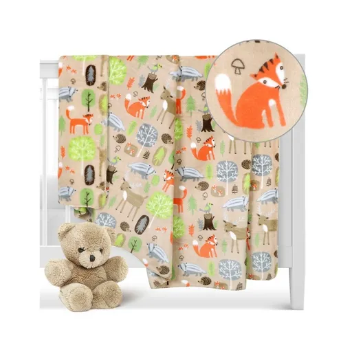 Bellatex Detská prikrývka Ella Zvieratká v lese, 100 x 150 cm