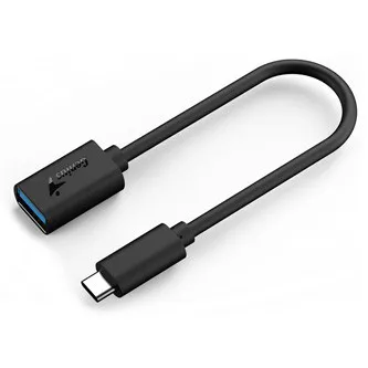 USB redukcia, (3.0), USB C samec - USB A samica, čierna, Genius USB 3.0, až 5Gbps