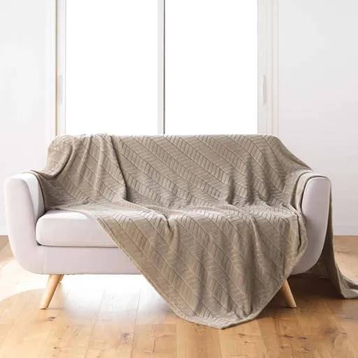 Hebký fleecový pléd s optickým efektom