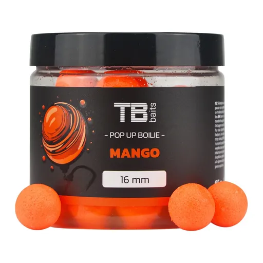 Tb baits plávajúce boilie pop-up mango + nhdc 65 g - 12 mm